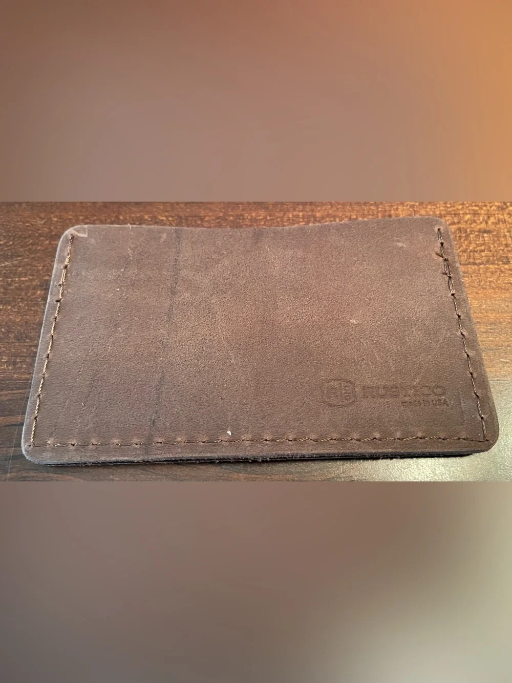 Brown Leather Bifold Single Track Wallet / Card Holder by Rustico (NEW)
